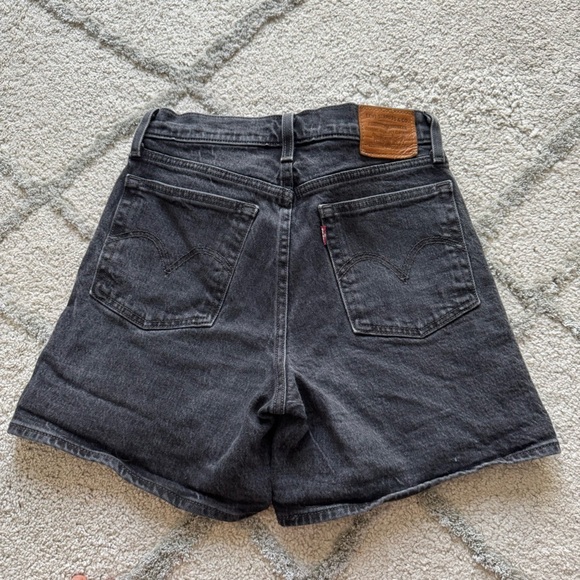 Levi’s wedgie shorts denim jean shorts high rise washed black 26 - Picture 12 of 12